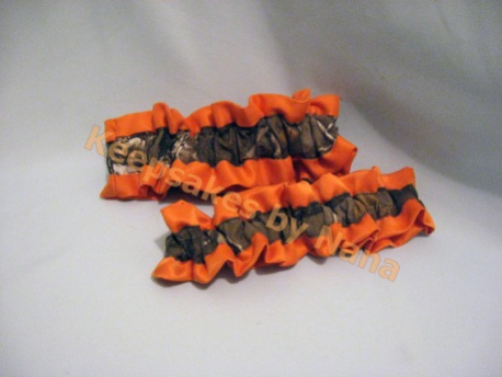 Camo Burnt Orange Garter Set