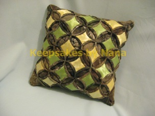 Camo Lemon Lime Cathedral Window Pillow