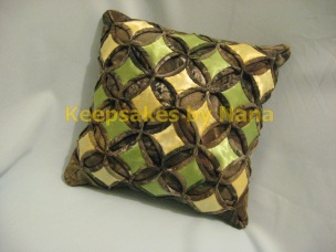 Camo Lemon Lime Cathedral Window Pillow